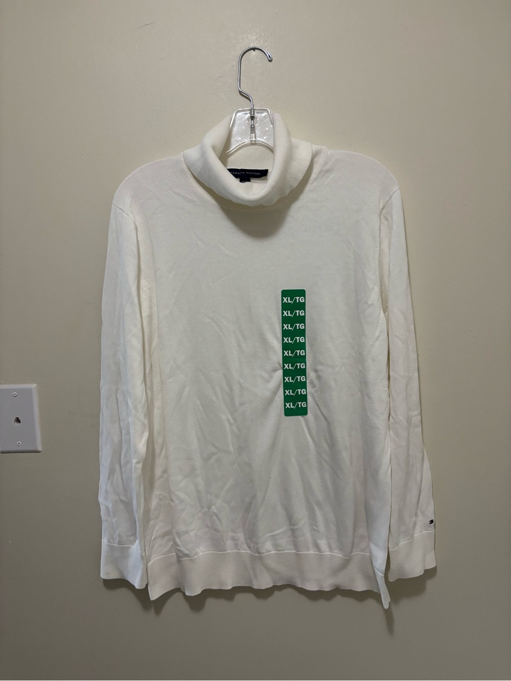 Tommy Hilfiger White Turtleneck Sweater | Brand New with Tags | Women's XL/TG